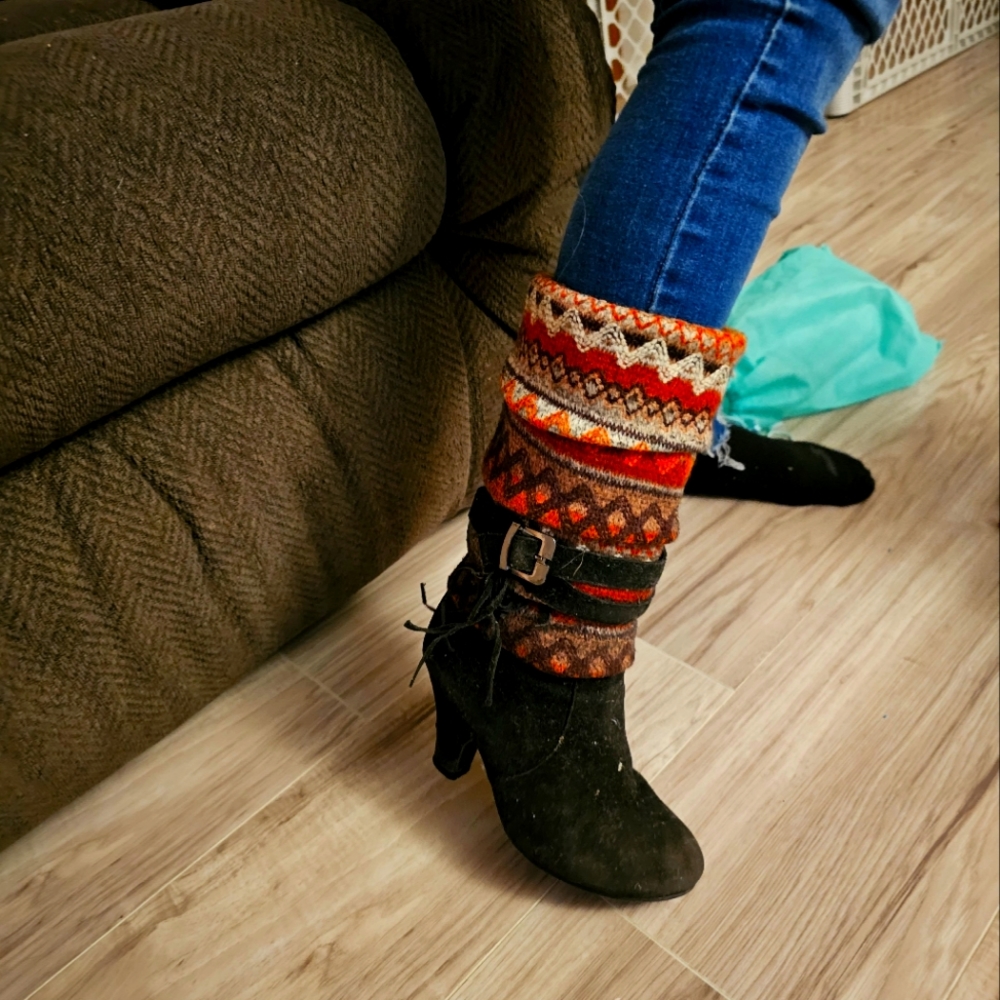 Boho fall color heeled boots